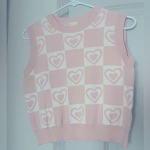 altar'd state Pastel Heart Sweater Vest